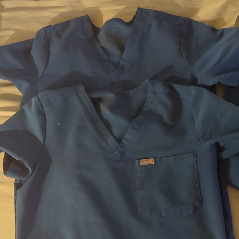 Figs Blue Women's Tops Blouses And One Pant